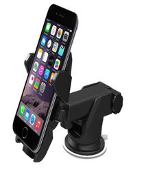 One Touch Car Mount Lange Hals Universele Voorruit Dashboard Mobiele Telefoon Houder Sterke Zuigkracht voor Samsung S8 Plus iPhone 7 plus4309190