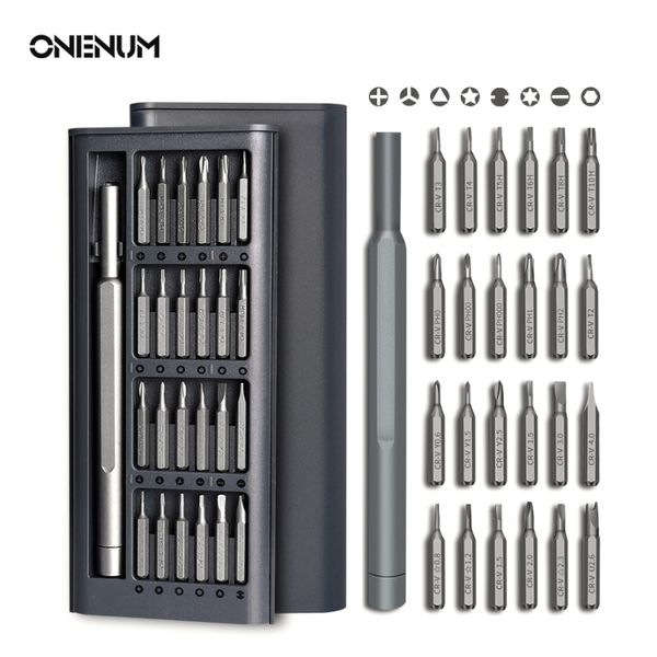 ONENUM 25 en 1 jeu de tournevis magnétique Phillips Torx Hex précision vis Bits amovible ménage réparation outils à main pour téléphone 220428