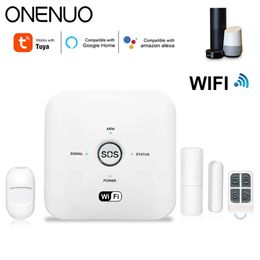 ONENUO sécurité à domicile intelligent antivol WiFi système d'alarme porte et capteur de mouvement Tuya Smart App contrôle 80dB système d'alarme 240219