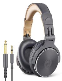 Oneodio Professional Studio DJ Auriculares con micrófono sobre la oreja Auriculares de monitoreo de alta fidelidad con cable Auriculares plegables para juegos para PC4605694