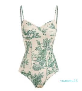 Badpakken Bedrukt Eenvoudig Modieus Enkel stuk Micro Monokini Sexy Badpak Wit Boho Gedrukt Zwemkleding Voor Meisjes Dames 01 230321