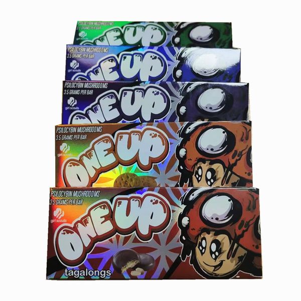 Boîtes d'emballage Mushroodms Oneup One Up Paper Bara Chocolate 3,5 g grammes MINTS MINTES DO BOX EMPORTÉE SI DOS