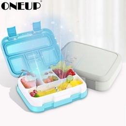 ONEUP Portable Boîte À Lunch Pour Enfants Avec Compartiment Nouvelle Bande Dessinée Micro-Ondable Boîte À Bento Étanche Alimentaire Conteneur Cadeau Vaisselle Y200429