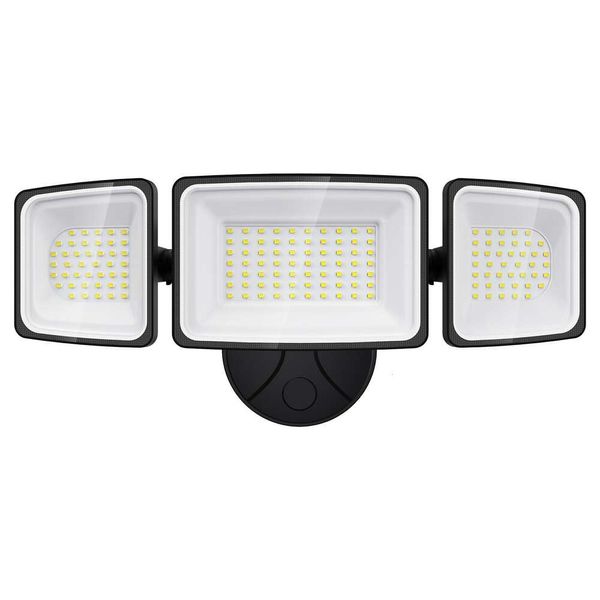 Onforu 100 W allume 9 000 lm super lumineux pour l'extérieur, projecteur extérieur LED étanche IP65 avec 3 têtes réglables, lumière de sécurité extérieure blanche 6 500 K pour