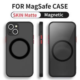 Ongol – coque de téléphone magnétique avec Charge sans fil Magsafe, étui blindé antichoc pour iPhone 13 14 12 11 Pro Max Mini X XR XS 14Plus