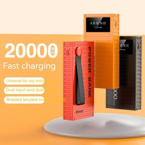 2023 nouveau conteneur batterie externe 20000/50000mAh intégré 4 câbles type c USB PD 20W pour Xiaomi batterie externe charge rapide