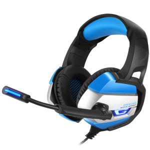ONIKUMA K5 Best Gaming Headset Gamer casque Deep Bass Gaming Headphones para computadora PC PS4 Laptop Notebook con micrófono LED 20pcs / lot
