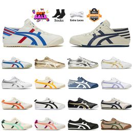 Onitsukases Tiger Mexico 66 Designer Casual Schoenen Dames Heren Tigers Slip-On Zilver Berkengroen Wit Zwart Goud Trainers Jogging OG Original Runners Sportschoenen