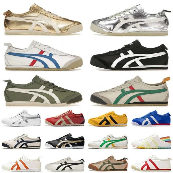 Onitsukass Zapatillas para correr Tiger Mexico 66 Kill Bill Silver Birch Negro Blanco Zapatillas para correr Peacoat India Ink Gold Azul Rojo Borgoña Beige Hierba Verde Crema mujer Hombre