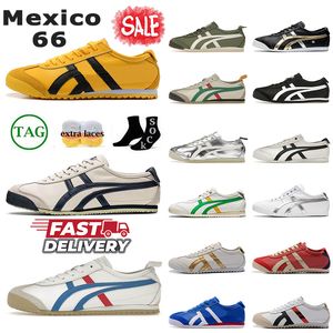 Onitsukass Tiger chaussures de sport Mexique 66 designer extérieur femmes hommes Beige Grass Green Peacoat Argent Off noir blanc pur bleu rouge jaune baskets baskets à enfiler