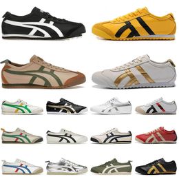 Onitsukass Tiger Mexico 66 Baskets de style de vie Femmes Hommes Designers Chaussures de course Noir Blanc Bleu Jaune Beige Baskets de mode basses Mocassins