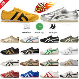 Onitsukass Tiger Mexico 66 Sneakers Heren Damesontwerper Casual schoenen Silver Off Yellow Witblauw Red OG Originele Mexico66 Platform Loafers Luxury Brand Trainers
