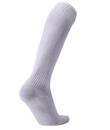 en línea 2019 hombres adultos calcetines de fútbol de color sólido calcetines de fútbol antideslizantes largos para hombres calcetines de fútbol antideslizantes que absorben el sudor calcetines de fútbol deportivos transpirables