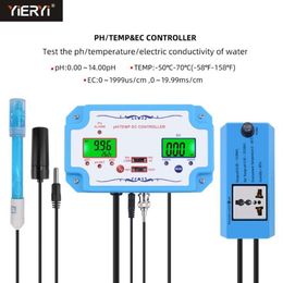 Online pH EC TEMP TESTER METER WATER KWALITEIT DETECTOR PH CONTROLER RELAY PLUK REVEACEABLE ELEKTRODE BNC TYPE PROBE US EU PLUG309C