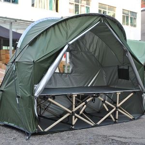 Onlt tent zware campingbedje tent met regenfly, exclusief een COT PU4000 waterdichte tent voor 1 persoon 240422