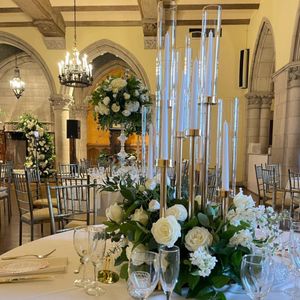 solo para velas LED)Soporte de flores para piso de boda, blanco, plateado y dorado, alto soporte de flores negro para decoraciones de boda, fiesta en casa, estante de exhibición de flores rectangular