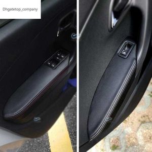 Alleen sedan voor VW Polo 2011 2012 2013 2014 2015 2016 Microveiber lederen deurgreep armleuning paneel decoratieve hoes