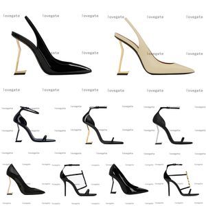 2024 Designer Sandals High Heels Luxurvs Designer Heels Chaussures Paris Robe Classics Femmes 10cm8cm Talons Black Golden Gold Bottoms With Box Taille 35-41