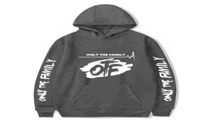 Alleen De Familie OTF Hoodies Lil Durk Print Streetwear Mannen Vrouwen Oversized Sweatshirts Hoodie Hip Hop Trainingspakken Trui Kleding G7127463