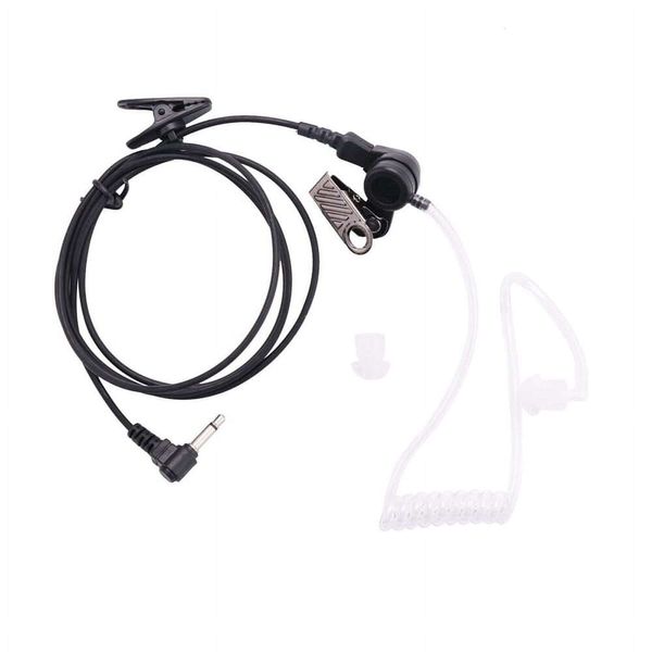 Écouteur Transparent à Tube acoustique Flexible et droit, écouteur de 3.5mm, casque Mono pour talkie-walkie