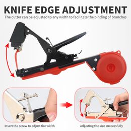 Onnfang Black Hand Tying Machine Garden Gereedschap Groenten Tapetools Tapener Kwarter planten Plant Branch Tapes Handtuin Tool Tool Kit