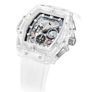 Onola Brand Fashion Sports Watch Men Transparant Plastic Unisex Quartz Mens Watches White Designer Luxury Relogio Masculino 2107282339