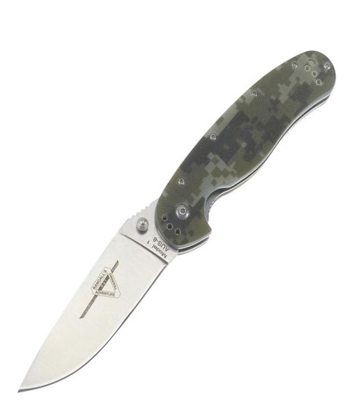 Ontario Rat Modelo 1 Cuchillo plegable táctico Táctico Aus8 Aus8 Sharp Blade G10 Mango de Survival de Camping OEM 3964634