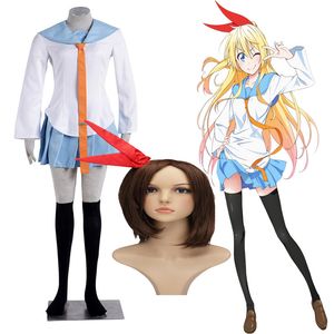 ONTE Japan Anime Nisekoi Cosplay Costume Onodera Kosaki Sailor Clothing Kirisaki Chitoge Women Summer Uniform Clothes