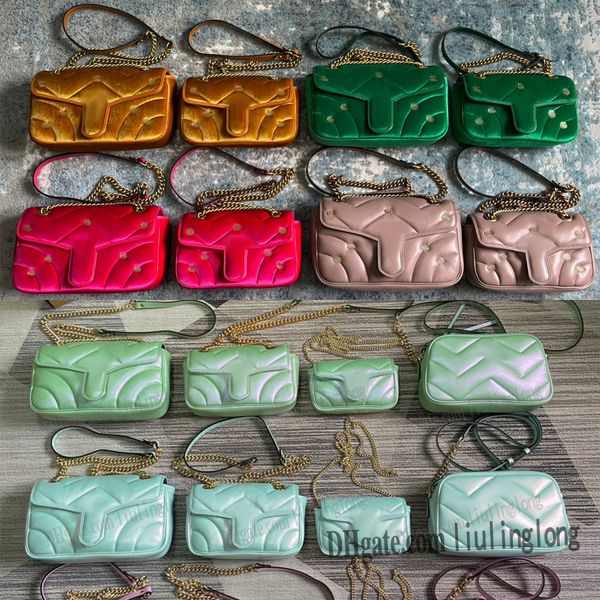 luxerys marmont sacs de créateurs irisés vert clair sac à bandoulière femme mode cuir grand sac à main style classique fourre-tout plusieurs couleurs sac à main en cuir véritable