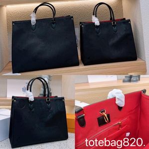 Onthego Totes de lujo Bolso de diseñador para mujer en el bolso de mano MM Bolsos Tote Hot Crossbody Flower Ladies Casual Monedero de cuero genuino Bolsos de hombro Mujer Grande con caja