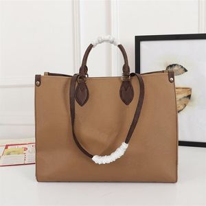 Onthego vrouwen TOTE TOED TAG Handtas Purse Woman Tas Tag Handgrepen Strap MicroFiber Lining Shopping Bags M44576239L