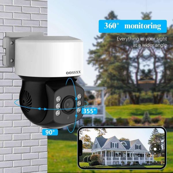 OOSSXX (PTZ Full HD) Digital Zoom Wired Security Camera System Outdoor Dome Home Video Subs Surveillance CCTV CCTV - Protection ultime pour votre maison