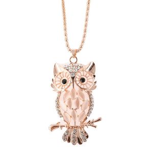 Opal Owl Trui Ketting Kettingen Mode Trendy Vrouwen Verklaring Ketting Charm Owl Hanger Ketting Dame Meisje Sieraden Accessoires