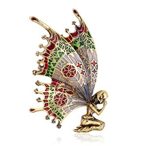 Ópalo Piscis hermosa mariposa diamantes de imitación pavo real es para mujeres Animal insecto caballo broche alas dragón hombres broche