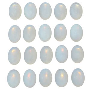 Opalite Ovaal Platte Edelsteen Cabochons Healing Chakra Crystal Stone Opal Bead Cab Cable Covers Geen Hole voor Sieraden Craft Making