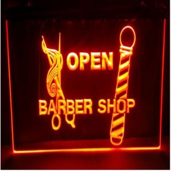 OPEN Barber voiture bière bar pub club 3d signes led néon signe décoration de la maison boutique artisanat 250j