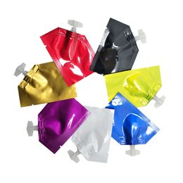 Open bodem pure aluminium warmte verzegelde vacuüm verpakte pouch 5ml 5x7cm reizen mylar folie tas met cap reizen gezicht crème cosmetische steekproefzakken