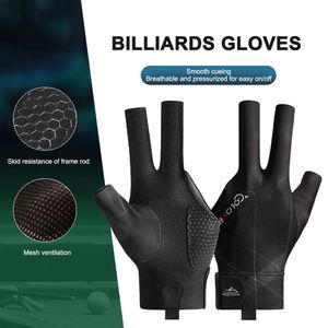 Gants de billard ouvert à doigt Open Antiskide Snooker Snooker Billard Gants Autocollant réglable Portable Lightweight Amator Training 240408