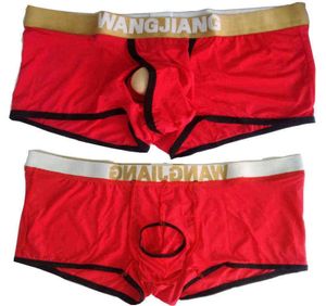 Open voorkant sexy heren ondergoed boksers wangjiang ijs zijde transparante boxers shorts mannen kruisgat mannelijke onderbroek slip homme sex4735926