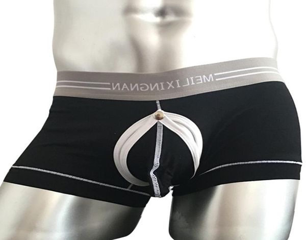 Cato – Boxer Sexy pour hommes, sous-vêtement ouvert sur le devant, culotte Gat avec poche respiratoire, caleçon bombé, Male8676609