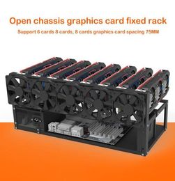 Open mining rig frame for 6812 GPU cryptocurrency mining ETHETCZEC ether accessory tool only new51683526008185