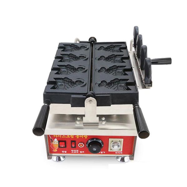 Máquina eléctrica de Taiyaki para hacer gofres en forma de pez helado para procesamiento de alimentos