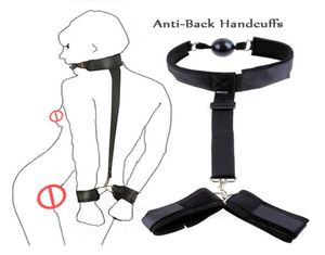 Open mond Gag Ball Harness Beperkingen Erotische spellen met handboeien Slaven Fetisj BDSM Bondage Adult Game Seksspeeltjes voor koppels6568063