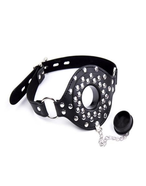 Gag en bouche ouverte O Ring Gags Stopper BDSM Bondage Gear avec des contraintes de couverture amovible Jeux adultes Toys pour femmes GN2224020367265797