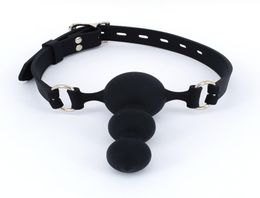 Open mond Gag Silicone Ball Gag SM Sex Toys Bondage Beperkingen Ring Gag volwassen spel Mondelinge fixatie seksspeeltjes gevulde slaaf voor dames6077781