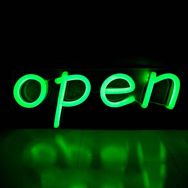 Open Sign Store Restaurant Bar Boutique de cadeaux Panneau de décoration de porte LED Neon Light 12 V Super Bright