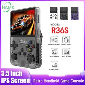 Console de jeu vidéo portable rétro Open Source R36S Système Linux Écran IPS de 3,5 pouces Lecteur vidéo de poche portable 64 Go Jeux 240124