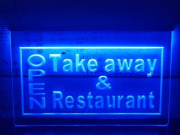 Open Take Away Restaurant LED Neon Sign Home Decor Nieuwjaar Wall Wedding Slaapkamer 3d Night Light