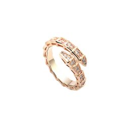 open gedraaide ringen viper ring maat 8 premium sieraden unisex veelzijdige ring 18K vergulde ring verzilverde sieraden collectie geschenken 3 kleuren set geschenken