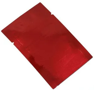 Open aluminiumfolie Folie Inpakkenzak Red warmteafdichting Thee snack voedsel vacuüm mylar verpakking zak koffiepakket 500 stks/ lot